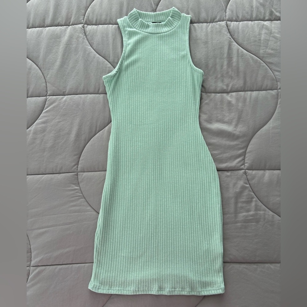 Windsor Mint Ribbed Mini Dress